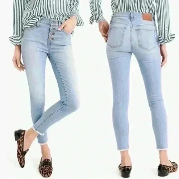 🆕J. Crew 9” High-Rise  Toothpick Jeans - Picture 2 of 13